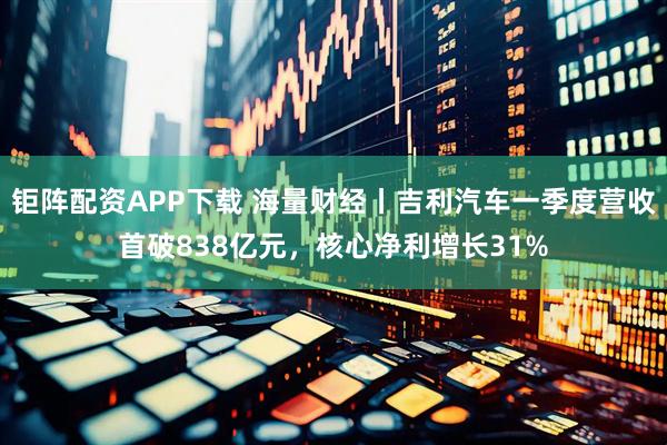钜阵配资APP下载 海量财经丨吉利汽车一季度营收首破838亿元，核心净利增长31%